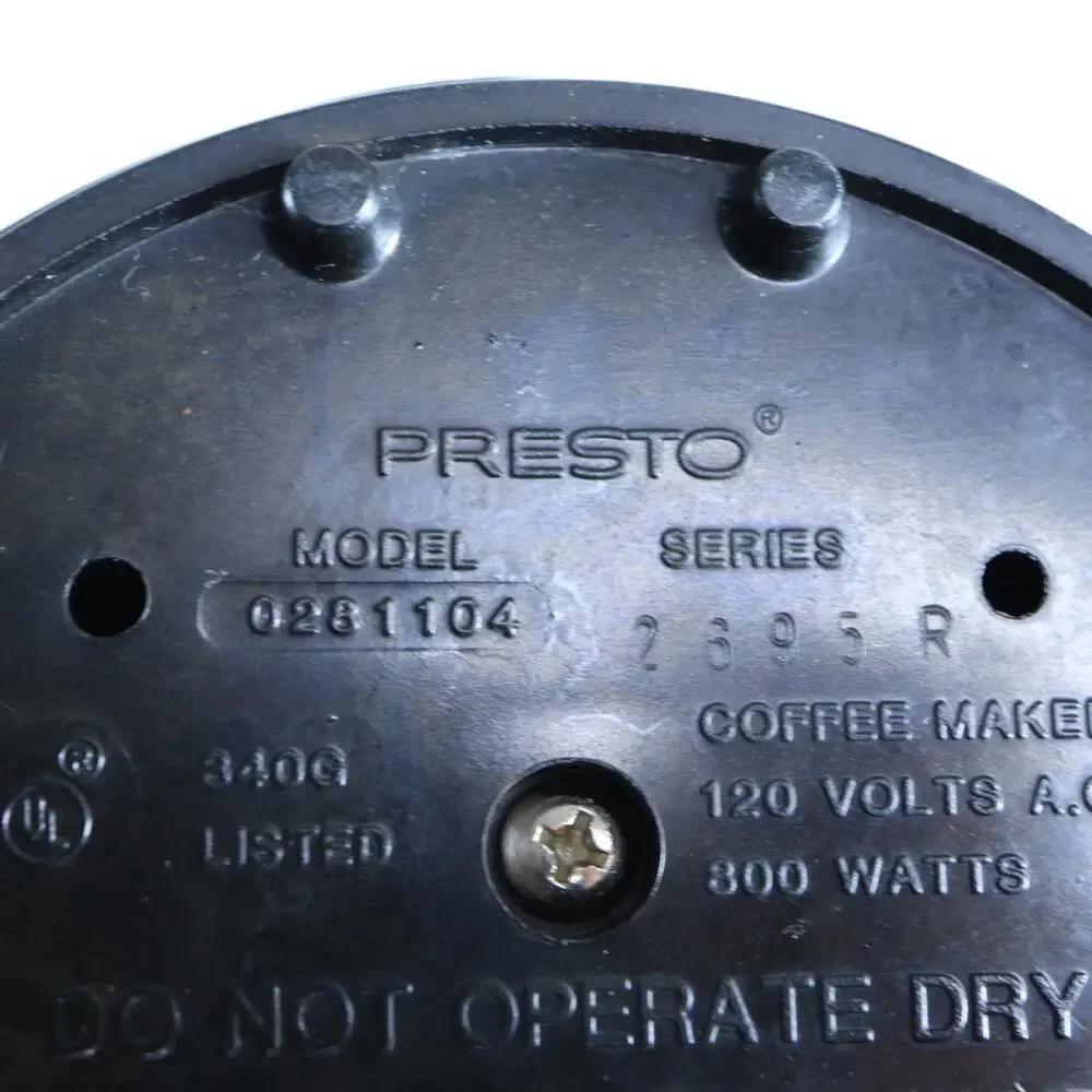 Presto 12 Cup Stainless Steel Coffee Maker Model 02811 04 Vintage